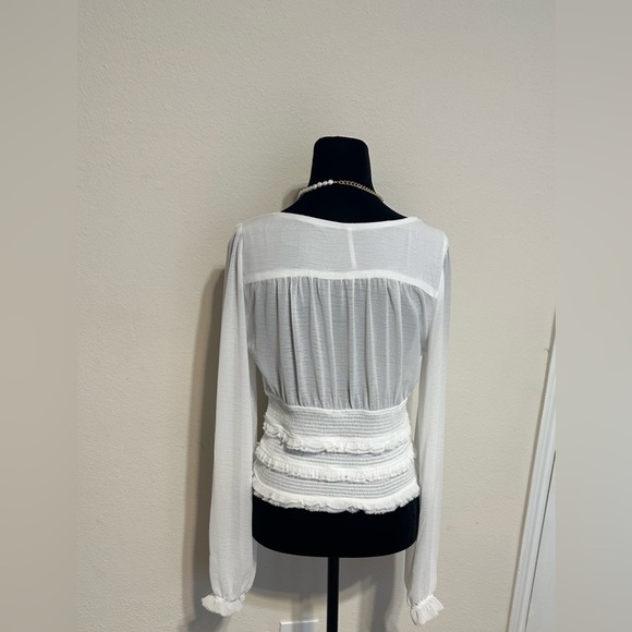 Free People White Long Sleeve Blouse - Picture 7 of 16